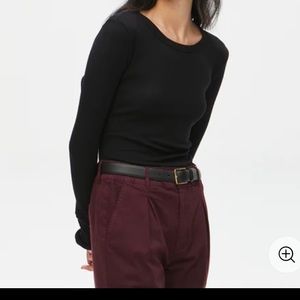 Black Longsleeve Scoop Neck